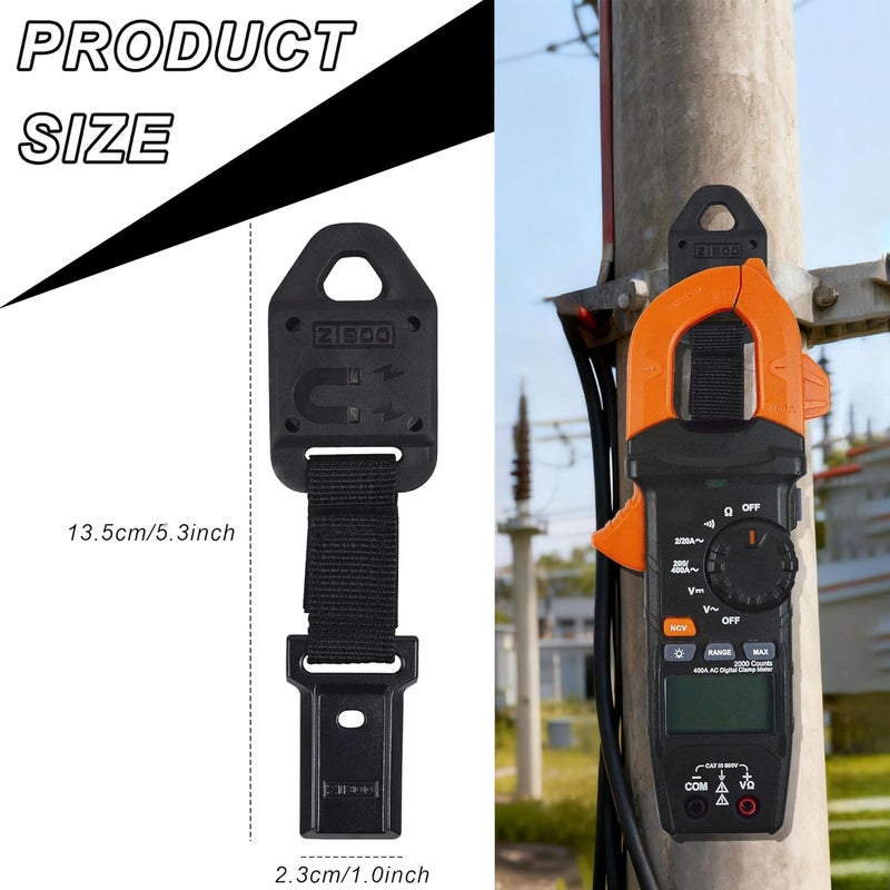 ZIBOO 69417 Rare Earth Magnet Multimeter Hanging Strap Kit Compatible with Klein Tools Meters MM400,MM300, CL600, CL700, CL800, CL900,MM600, MM700,CL390,CL445,MM325,CL450,CL120 - Image 2